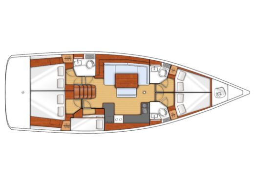 Sailboat BENETEAU OCEANIS 48 boat plan