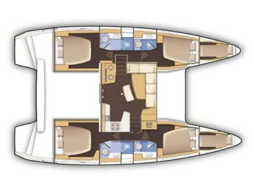 Catamaran Lagoon 42 boat plan