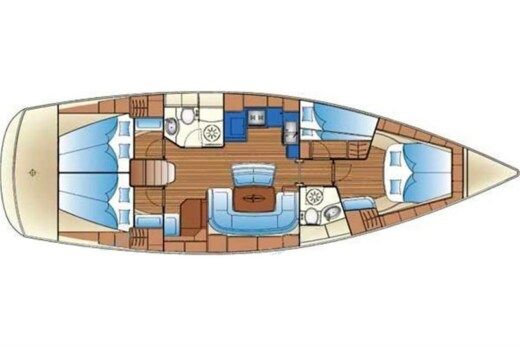 Sailboat Bavaria 46 Cruiser Plano del barco