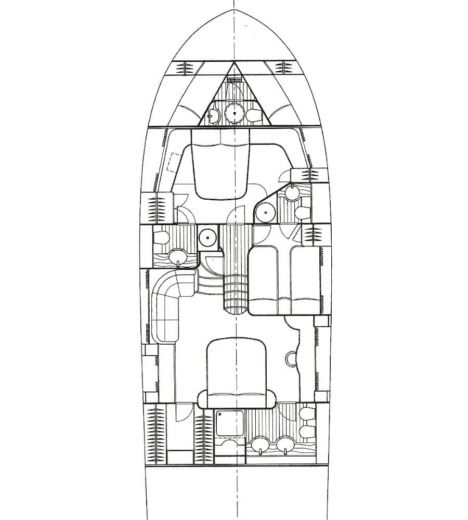 Motor Yacht Guy Couach 2100 Fly Boat layout