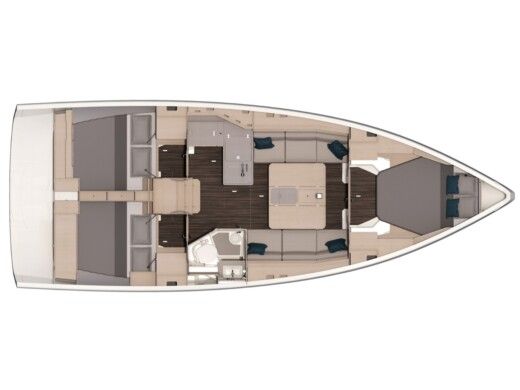 Sailboat  Dufour 37 Boat layout