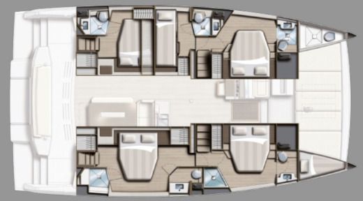 Sailboat Bali - Catana Bali Open space 4.8 Planta da embarcação