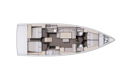 Sailboat Dufour D470 Plattegrond van de boot