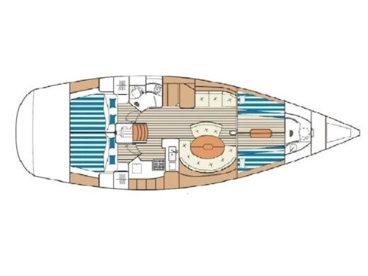 Sailboat  First 47.7 Plano del barco