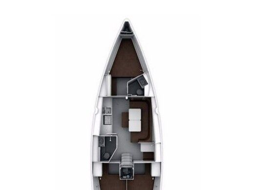 Sailboat  Bavaria 41 Boot Grundriss