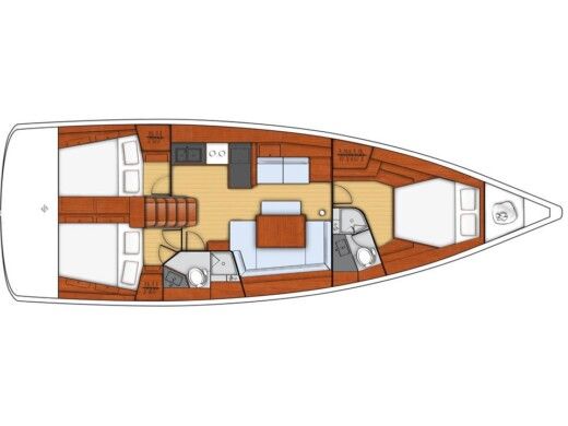 Sailboat  Oceanis 45 Plan du bateau