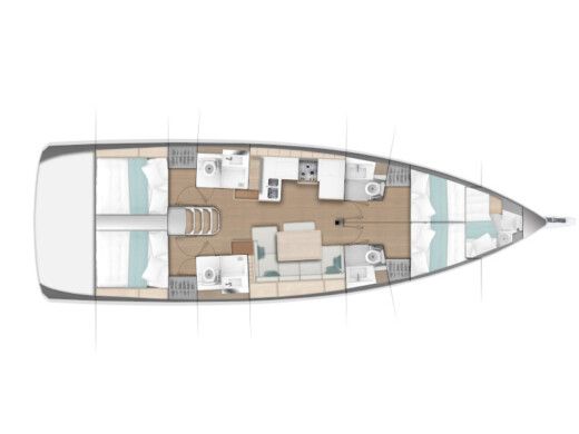 Sailboat Jeanneau Sun Odyssey 490 Plan du bateau