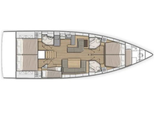 Sailboat  Oceanis 51.1 boat plan