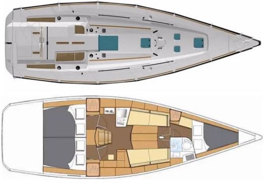 Sailboat Beneteau First 40.7 Σχέδιο κάτοψης σκάφους