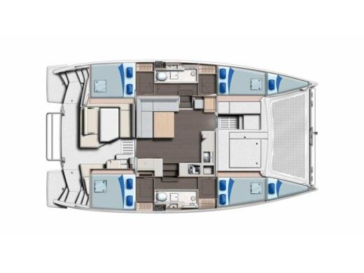 Catamaran  Sunsail 404 Boat layout