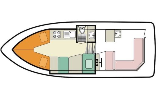 Houseboat crown blue line capri Boat design plan