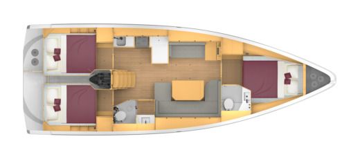 Sailboat Bavaria 42 Boat design plan