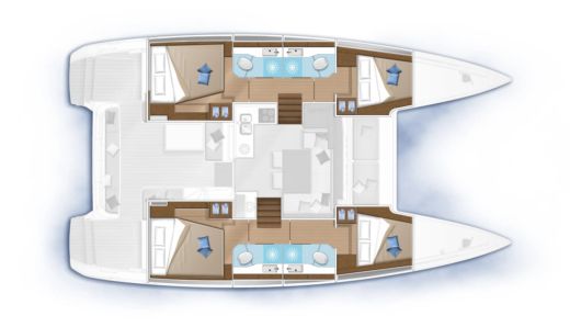 Catamaran Lagoon Lagoon 40 Plattegrond van de boot