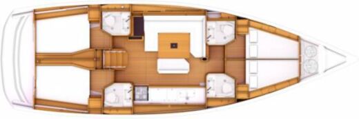 Sailboat Jeanneau Sun Odyssey 469 Boot Grundriss