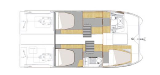 Catamaran Fountaine Pajot My 37 boat plan