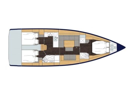 Sailboat  Bavaria C45 Style Σχέδιο κάτοψης σκάφους