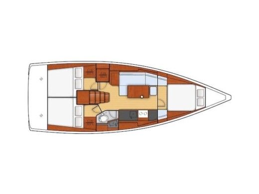 Sailboat  Oceanis 38 Planimetria della barca