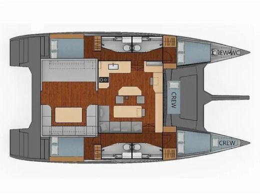 Catamaran Luna 49 boat plan