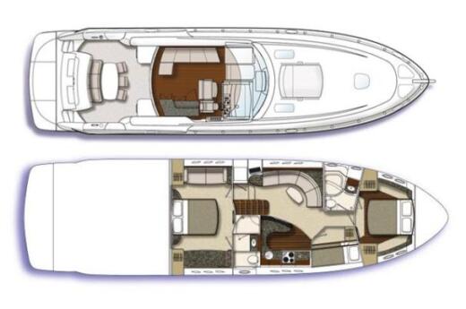 Motor Yacht Sea Ray 60 Sundancer Boat layout