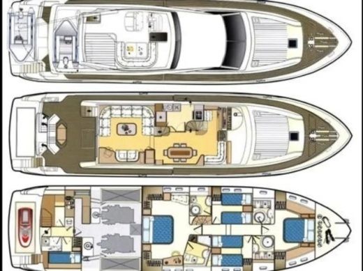 Motor Yacht FERRETTI 72 Boat layout
