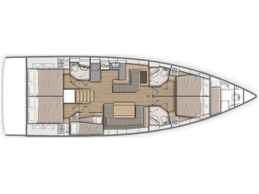 Sailboat BENETEAU OCEANIS 51.1 Boat layout