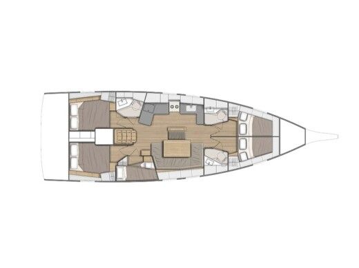 Sailboat  Oceanis 46.1 Boat layout