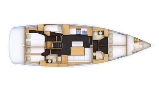 Sailboat  Jeanneau 54 boat plan