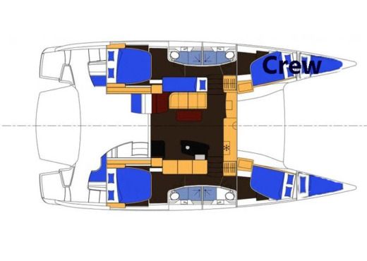 Catamaran Fountaine Pajot Salina 48 Evolution Boat layout