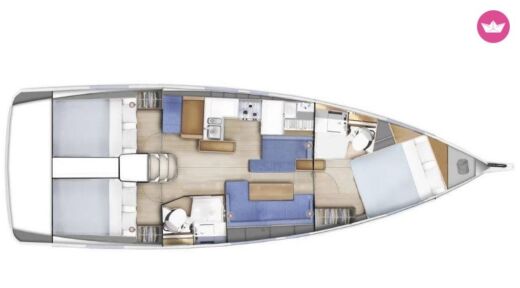 Sailboat Jeanneau Sun Odyssey 410 boat plan