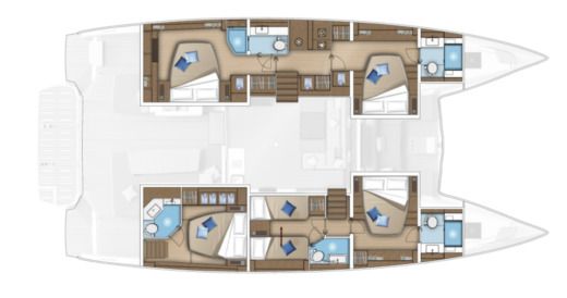 Catamaran Lagoon Lagoon 55 Boat layout