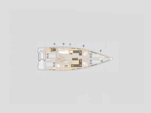 Sailboat Hanse Hanse 548 boat plan
