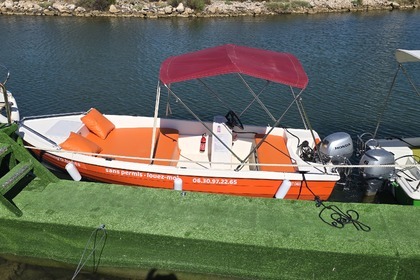 Aluguel Barco sem licença  navalplastica sans permis lancia 450 Praia de Carnon