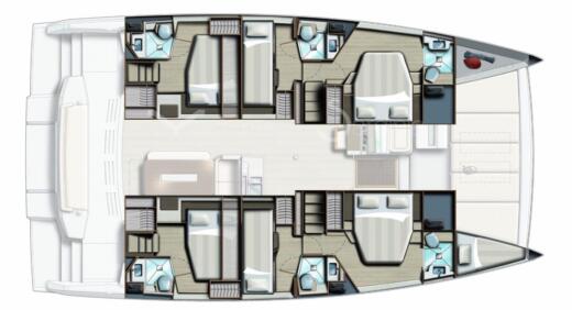 Catamaran Bali - Catana Bali 4.8 Plattegrond van de boot