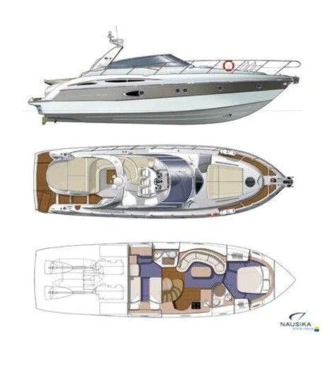 Motorboat Cranchi 47 Méditerranée boat plan