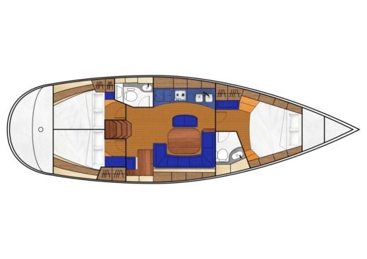 Sailboat Bavaria 44c Plan du bateau