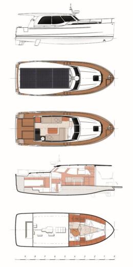 Motorboat Greenline Yachts 33 boat plan
