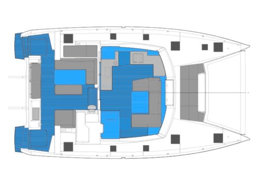 Catamaran FONTAINE PAJOT ELBA 45 boat plan