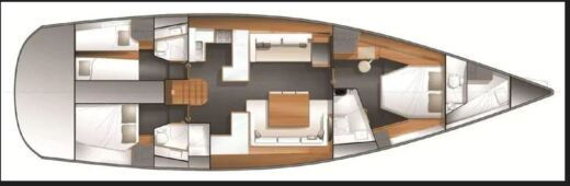 Sailboat Wauquiez Centurion 40S Boat layout