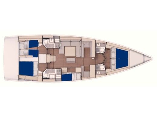 Sailboat  Sunsail 53.5 Boat design plan