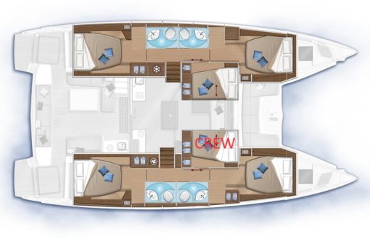 Catamaran Lagoon Lagoon 50 Boat layout