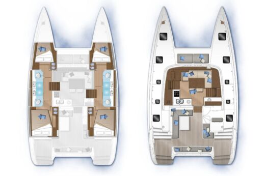 Catamaran Lagoon 400 boat plan