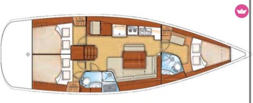 Sailboat Beneteau Oceanis 43 boat plan