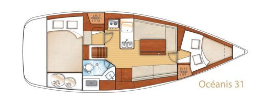 Sailboat Beneteau Oceanis 31 Planta da embarcação