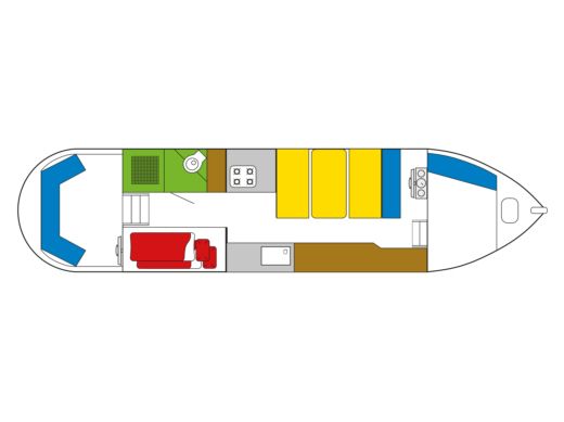Motorboat Friesland Boating EV950 boat plan