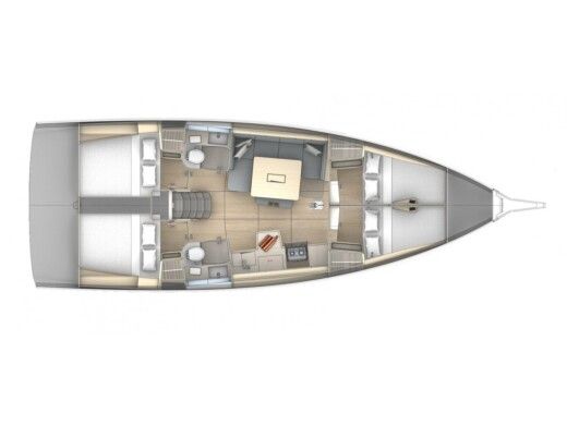 Sailboat  Dufour 41 Plano del barco