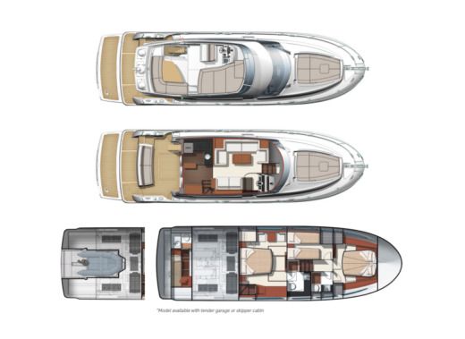 Motorboat PRESTIGE 2017 Boat layout