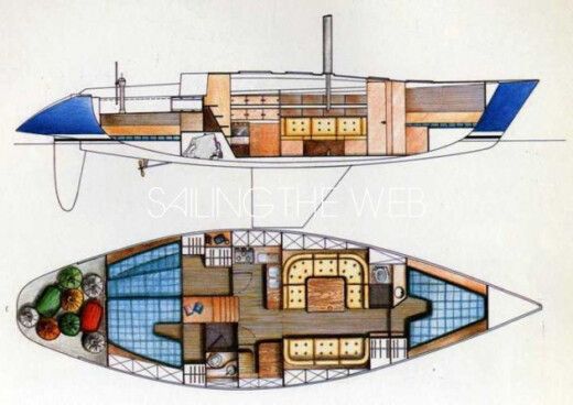 Sailboat Comar Yachts Comet 420st Planimetria della barca