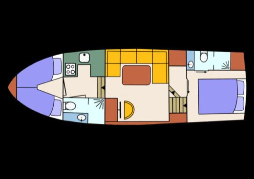 Houseboat Banckert Linssen 36 Boat layout