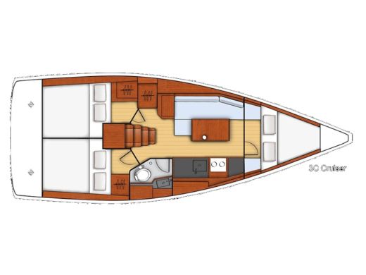 Sailboat BENETEAU OCEANIS 35 Plan du bateau