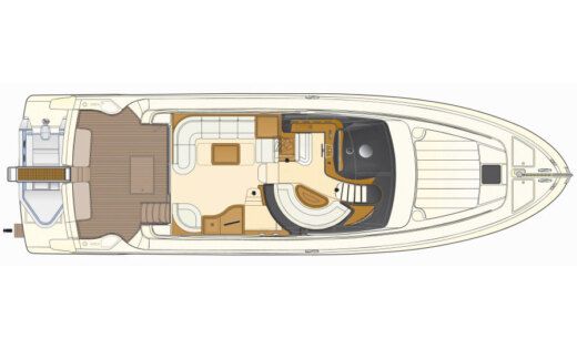 Motorboat Ferretti 591 Planimetria della barca
